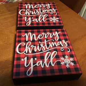 Christmas 2023 Wood Blocks New with tag